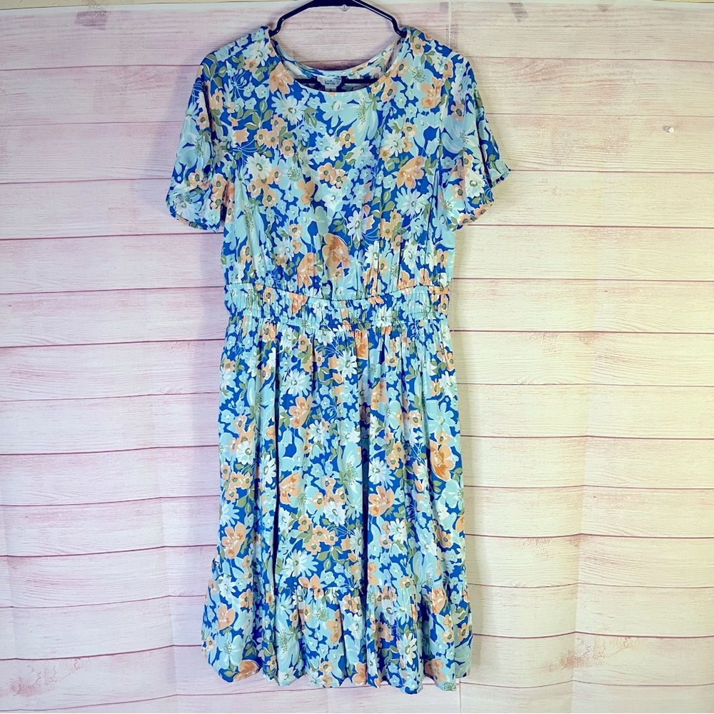 Croft & Barrow Floral Ruffle Dress Size Medium